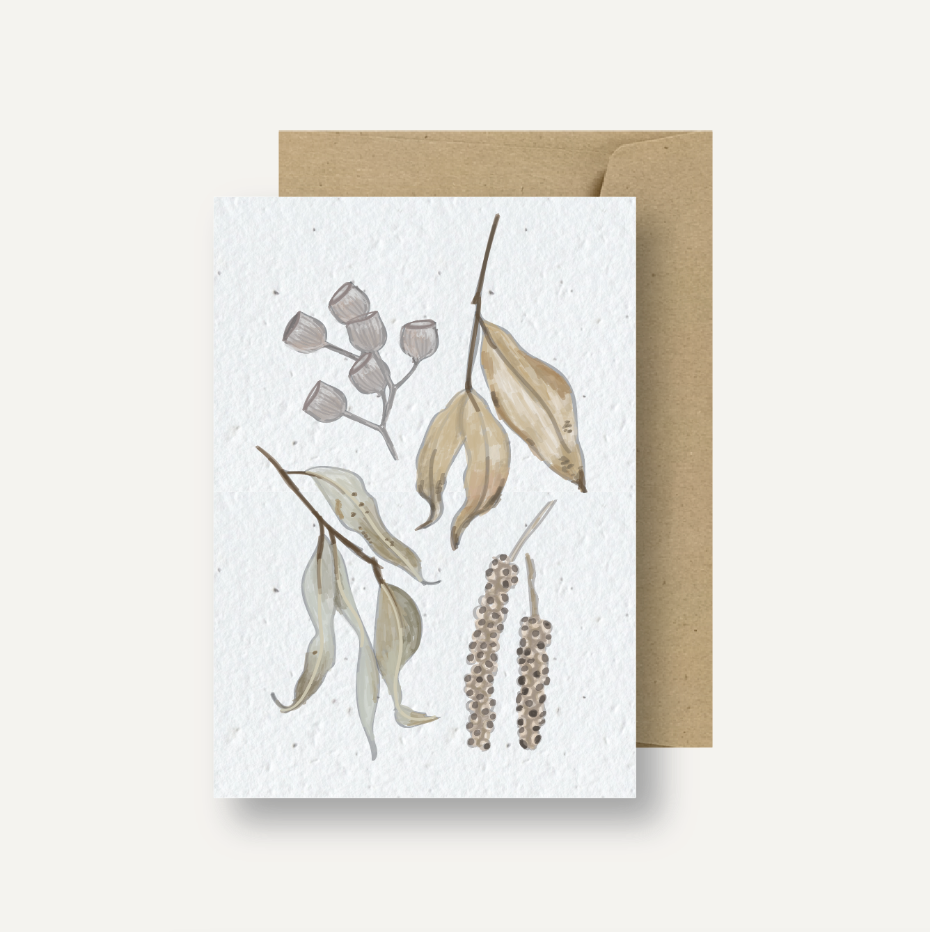 Seeded Card // Gum Leaves