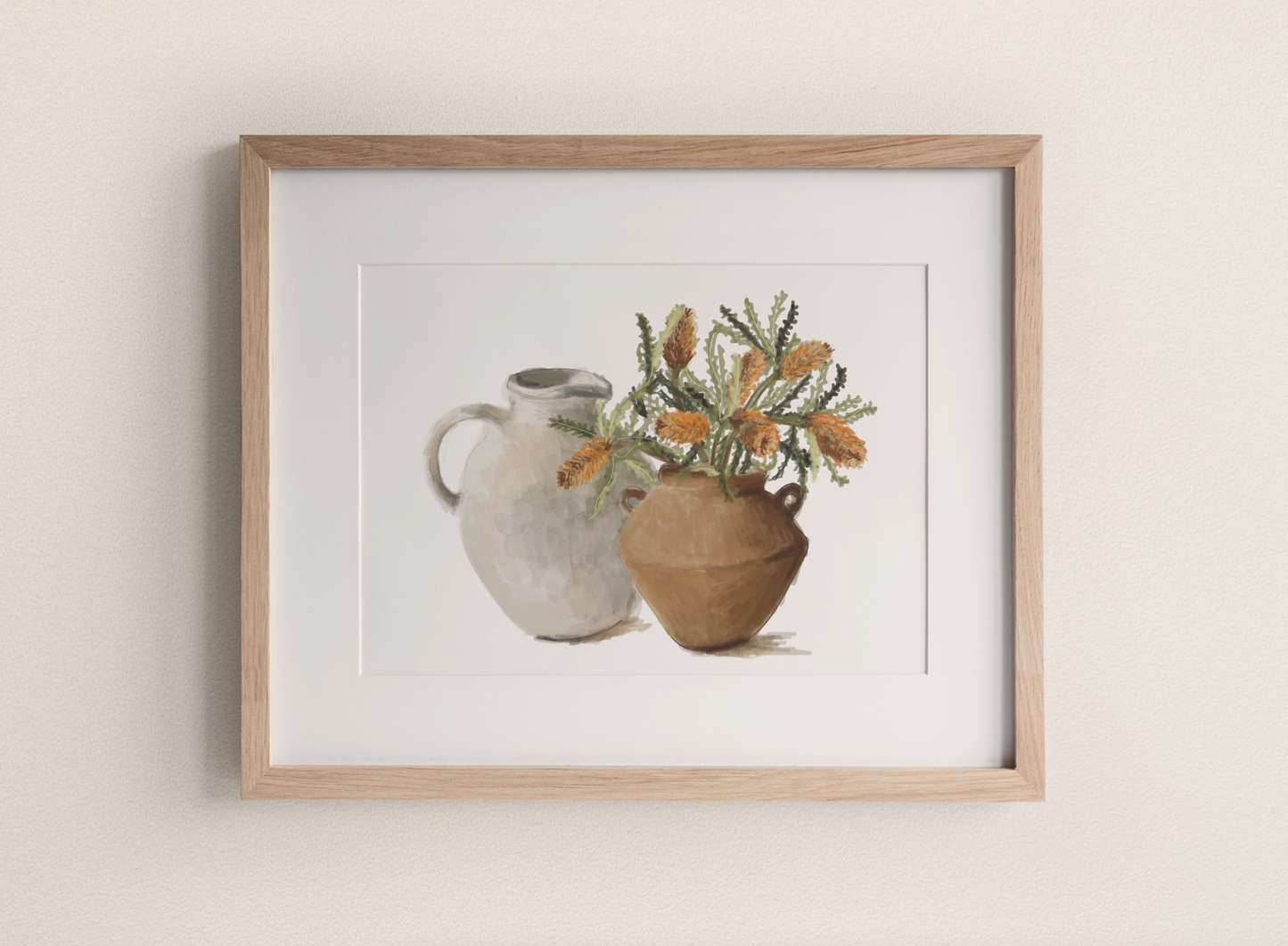 Banksia & Clay Vessels - Fine Art Print