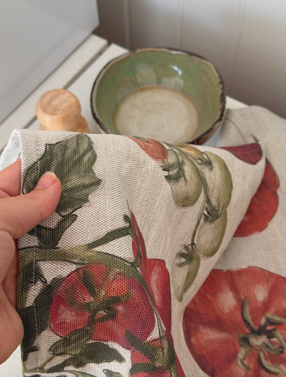 Tomato Linen Tea Towel