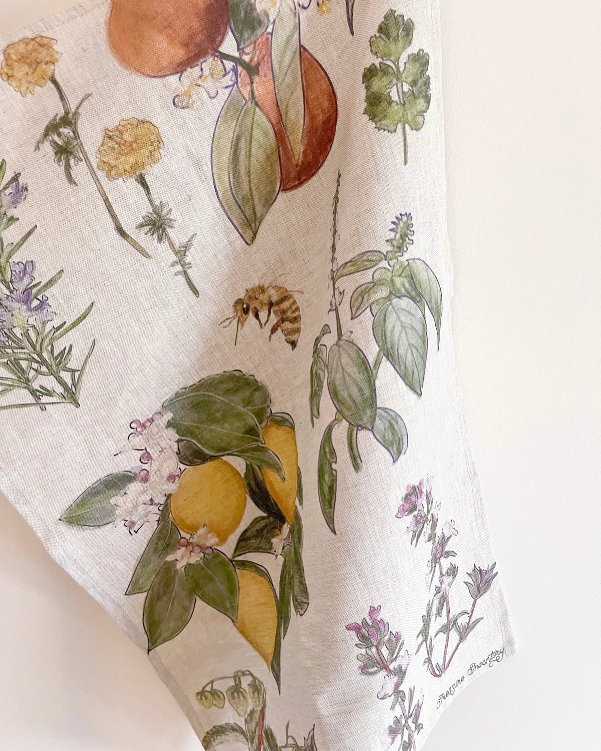 Garden Linen Tea Towel