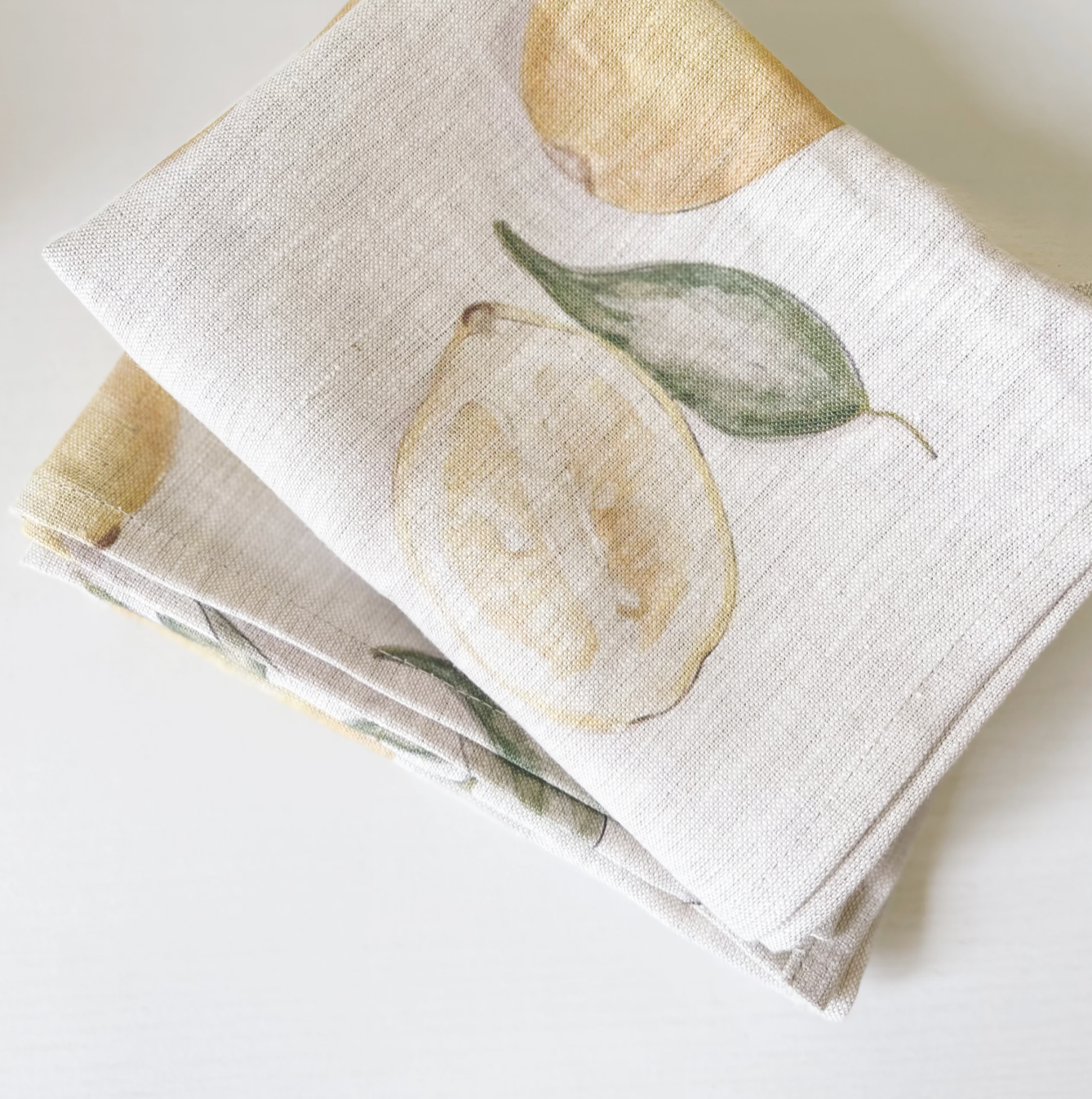 Lemon Linen Tea Towel