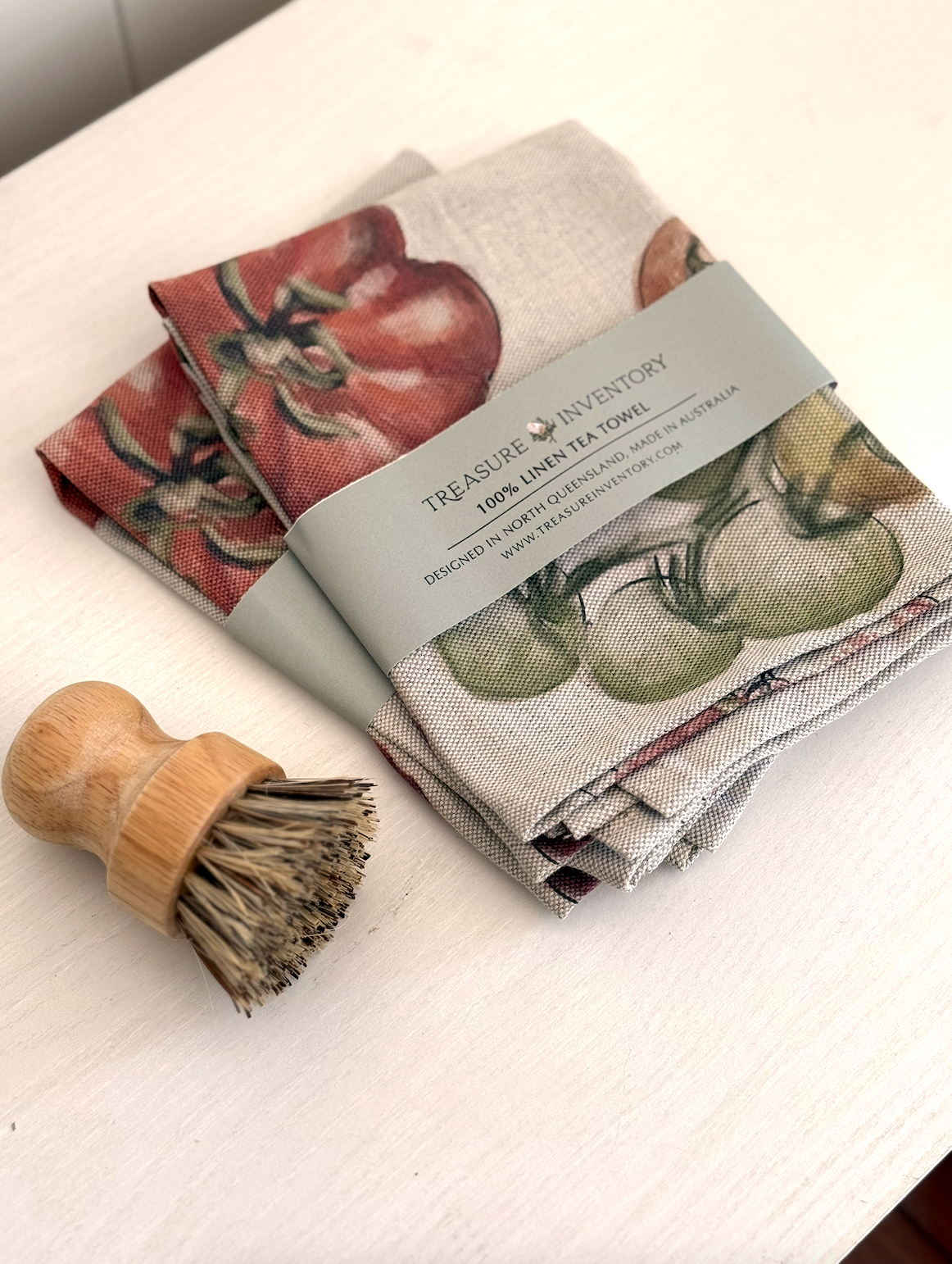 Tomato Linen Tea Towel