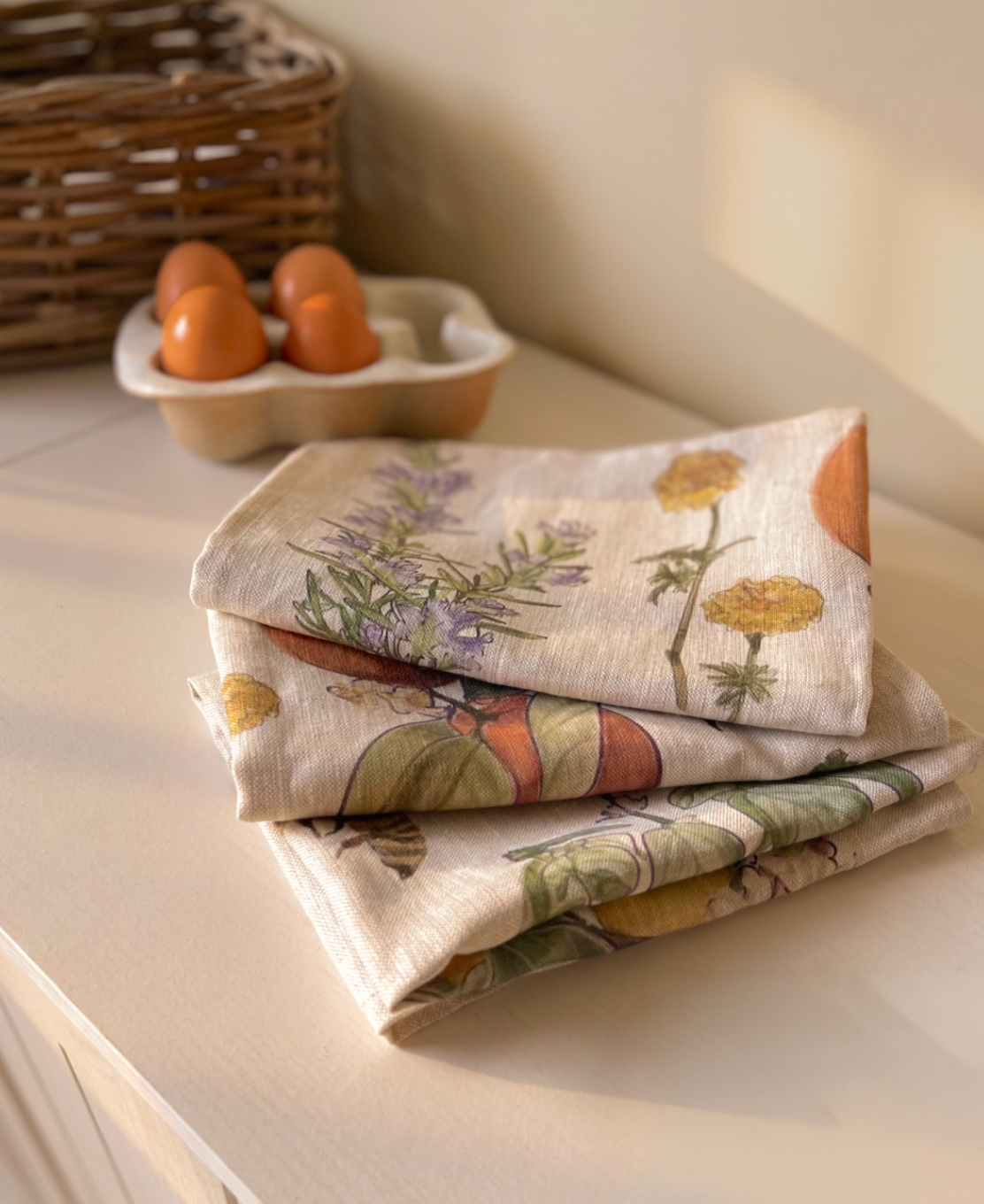 Garden Linen Tea Towel