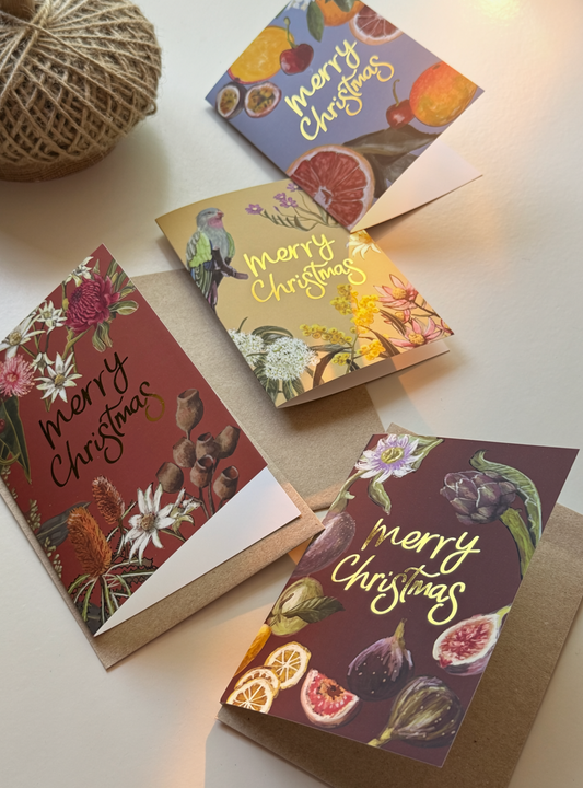 Gold Foil Christmas Cards - Pack of 4 - PREORDER OPEN NOV 1ST