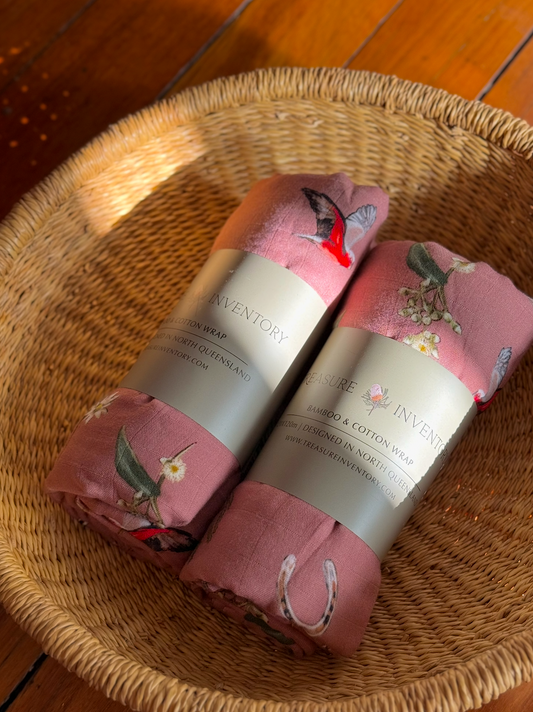 Dusty Galah Swaddle  | Bamboo & Cotton Blend.
